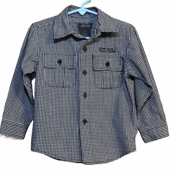 Kenneth Cole Reaction Toddler Boys Checked Shirt Size 3T - Picture 1 of 6